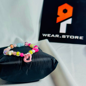 Candy Pop Star Bracelet with Pastel Heart Charm For Kids