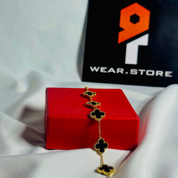 Golden Black Onyx Motif Bracelet