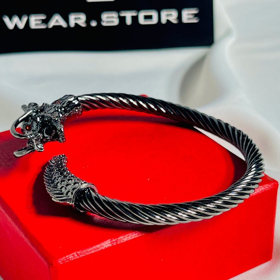 Black Metallic Draco Cuff  Bangle