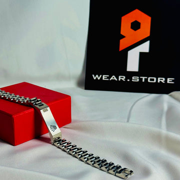 Silver Rolex Crown Chain Bracelet