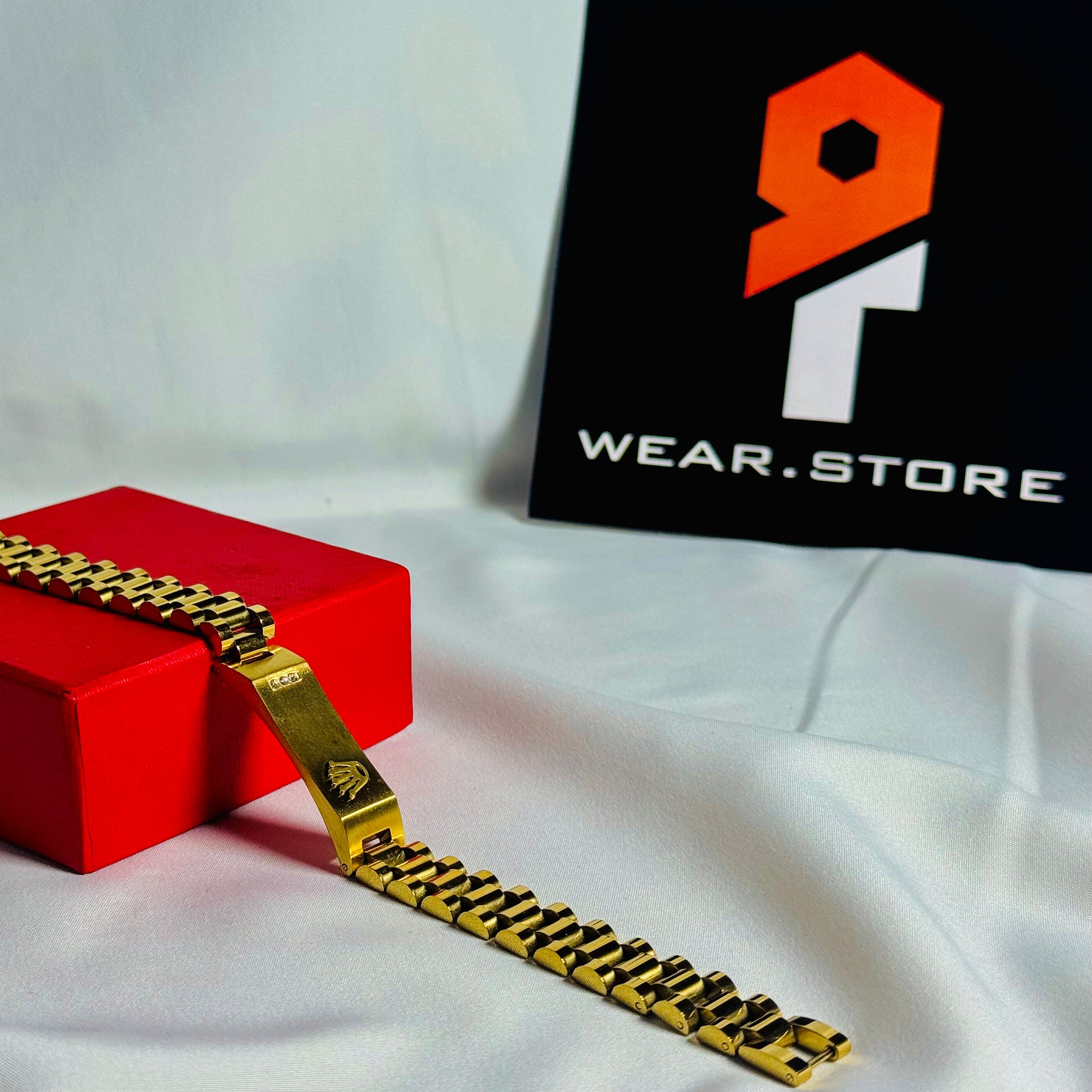Golden Rolex Crown Chain Bracelet