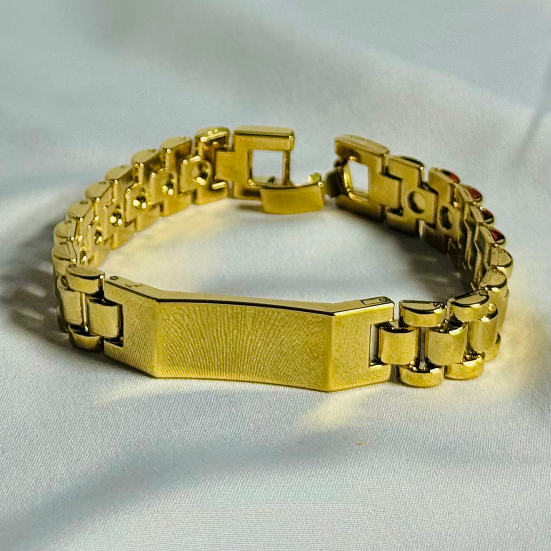 Custom Name Engraved Golden Bracelet
