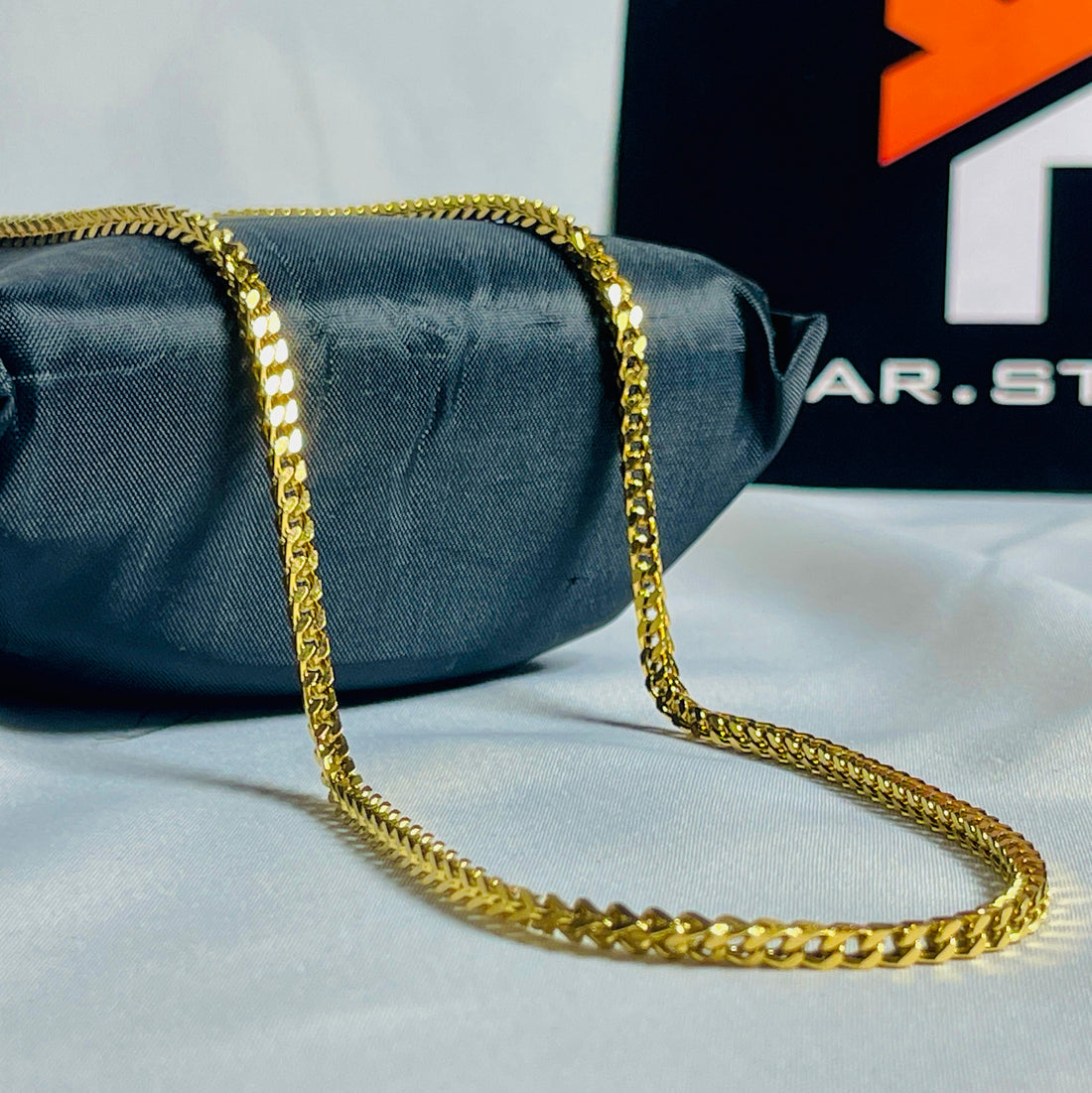 5mm Golden Square Wheat Chain