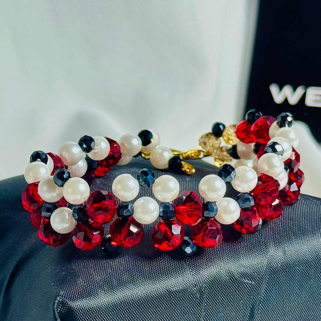 Crimson Noir Elegance Bracelet